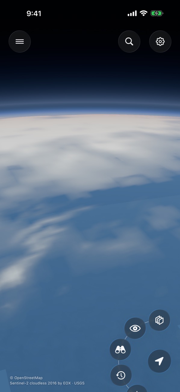 The curve of the Earth under live cloud cover